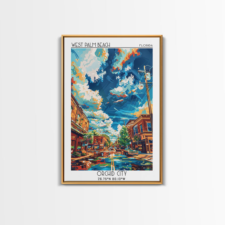 Westminster Travel Poster, Framed Canvas Print, City Travel Poster, Travel Wall Art, Retro Travel Print, Travel Art Print, Art Print