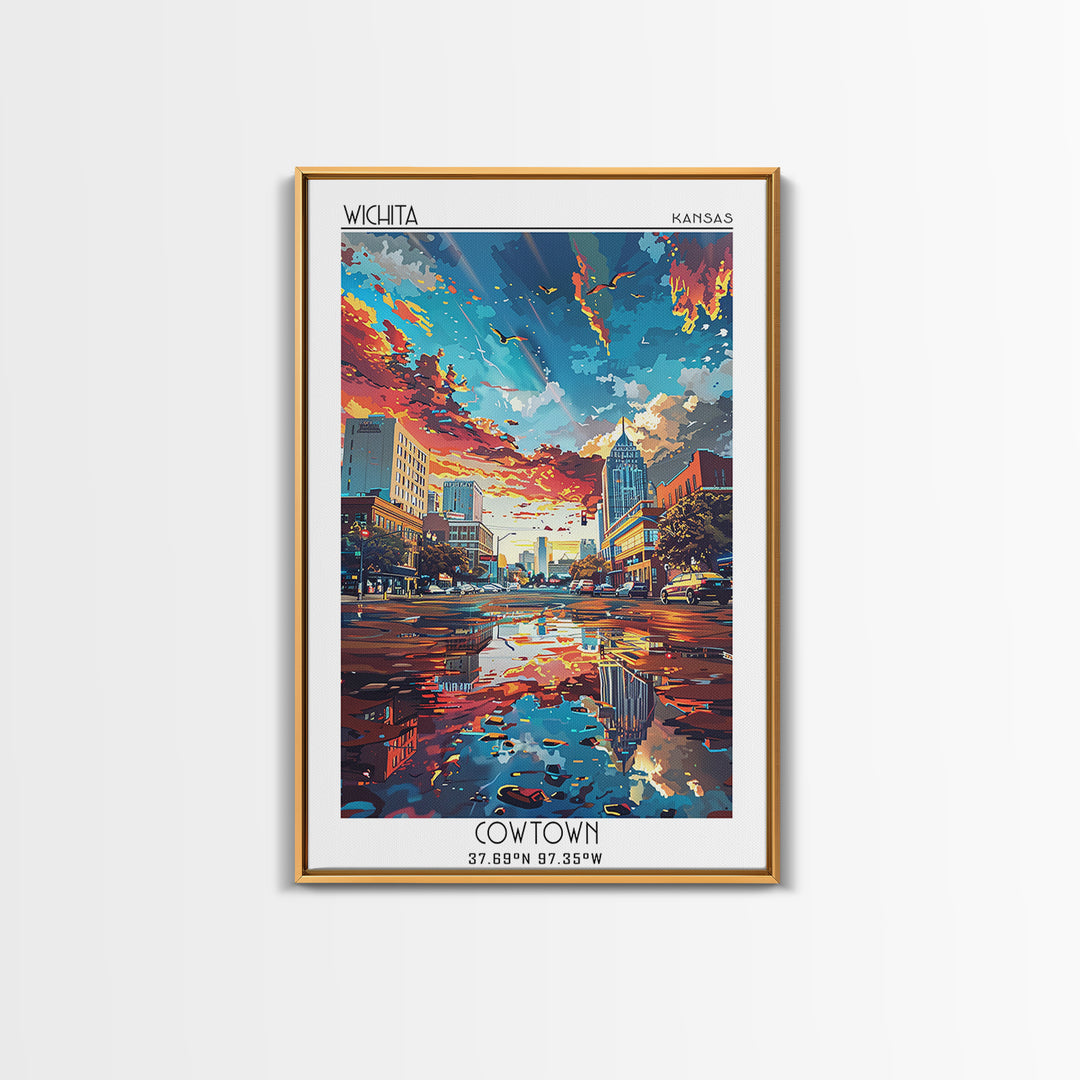 Wichita Falls Travel Poster, Canvas Print, Retro Travel Poster, City Wall Art, Vintage Travel Print, Wanderlust Gift, Vintage Poster