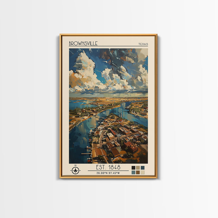 Brownsville Travel Poster, Canvas Print, Poster Print, Travel Wall Art, Minimalist Poster, Fine Art Print, City Art Print, Art Print
