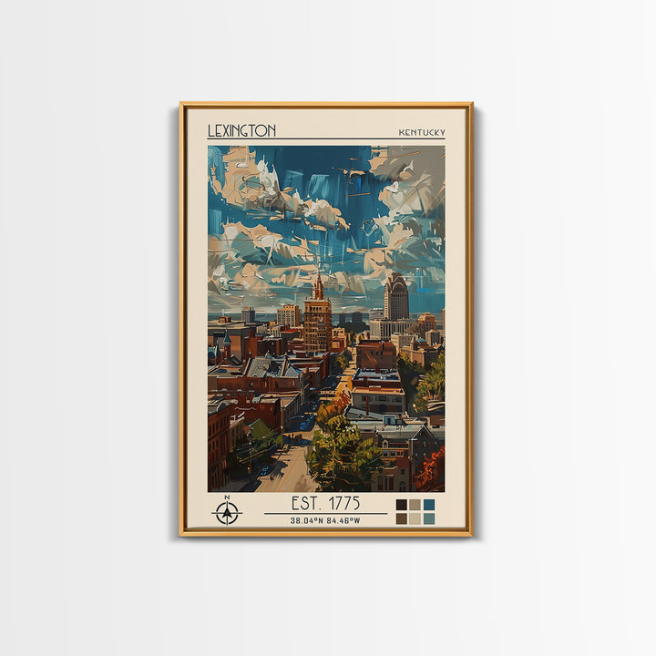 Lexington Travel Poster, Canvas Print, Travel Wall Decor, Minimalist Poster, Living Room Wall Art, Wanderlust Gift, Gallery Wall Set