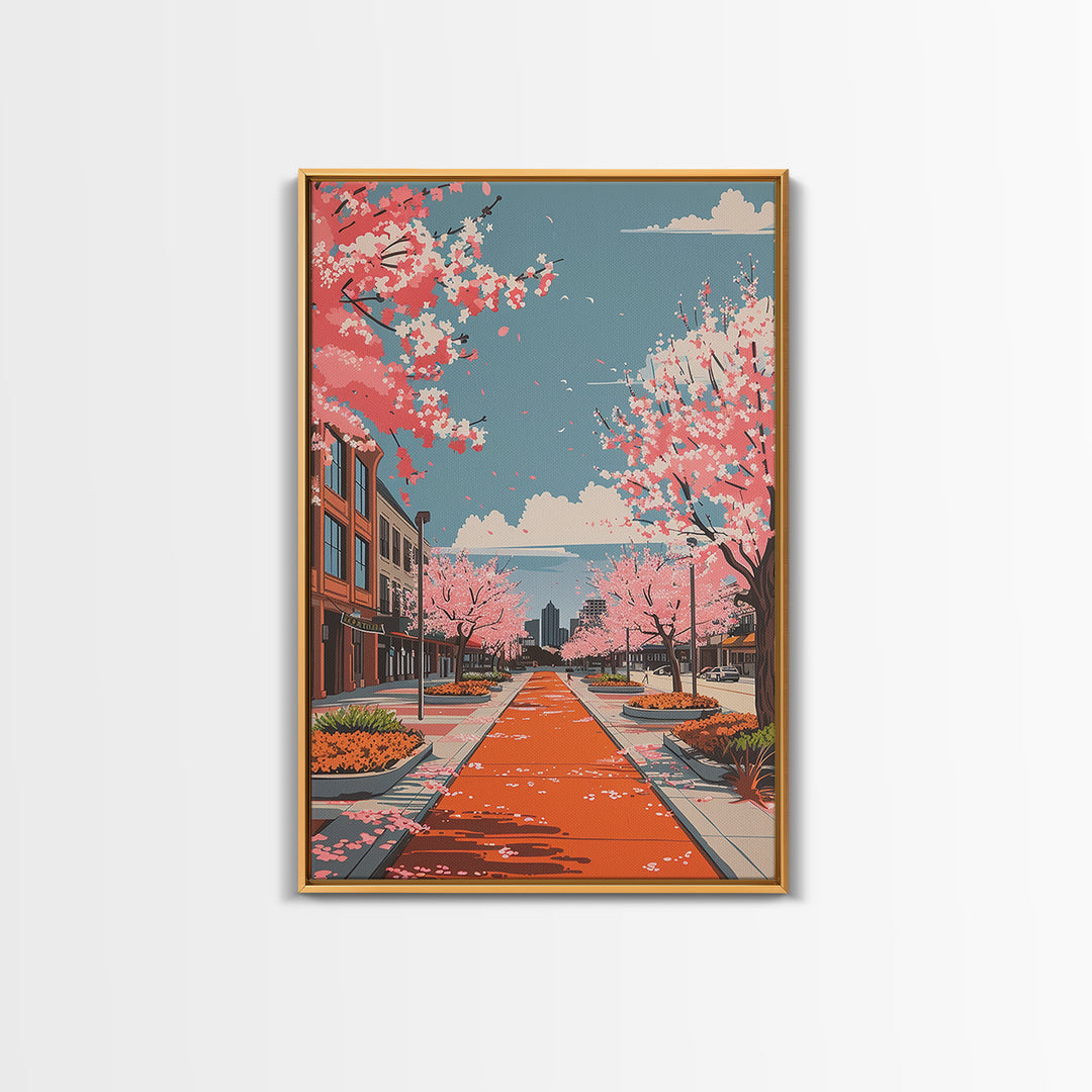 Allen Travel Poster, Canvas Print, City Travel Poster, Travel Wall Art, Landscape Art, Art Print, Travel Decor, Mid Century Wall Art