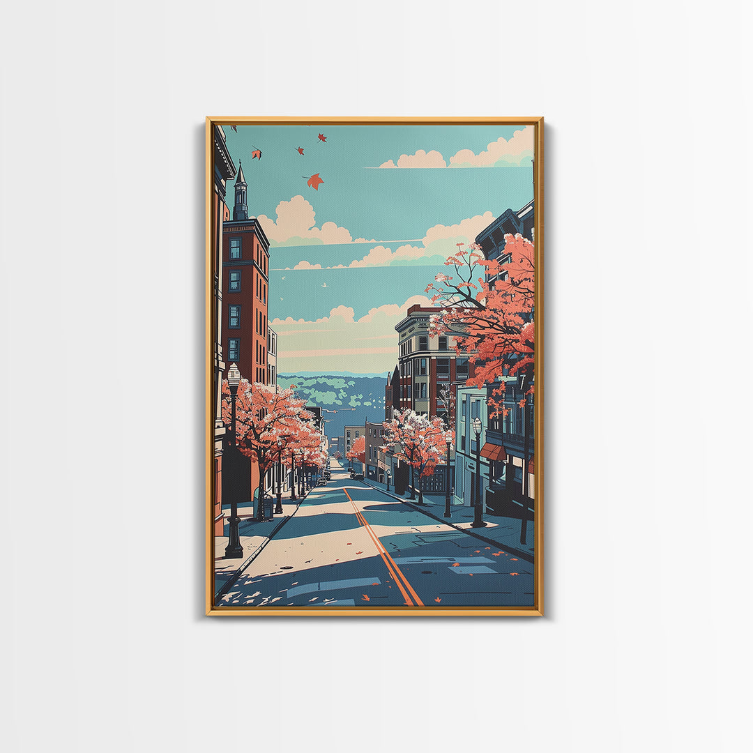 Allentown Travel Poster, Canvas Print, City Travel Poster, Vintage City Poster, Retro Travel Print, Vintage Travel, Gallery Wall Set