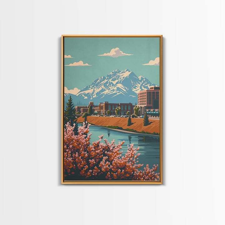 Aurora Travel Poster, Canvas Print, Poster Print, Travel Wall Art, Retro Travel Print, Minimalist Poster, Home Decor, Retro Wall Art