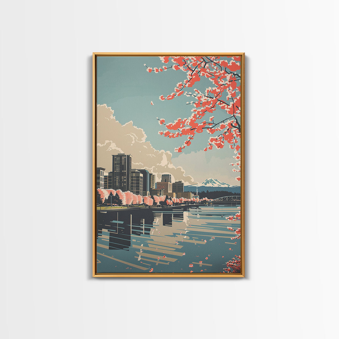 Bellevue Travel Poster, Canvas Print, Travel Wall Decor, Minimalist Poster, Wall Art, Poster Print, City Wall Art, City Illustration
