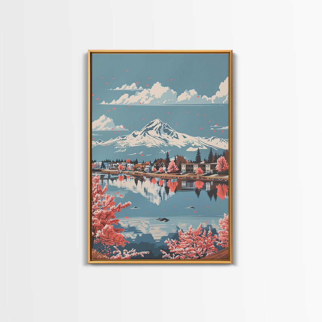 Bend Travel Poster, Framed Canvas Print, Travel Wall Art, City Wall Art, Vintage Posters, Vintage Travel, Travel Art Print, Wall Art