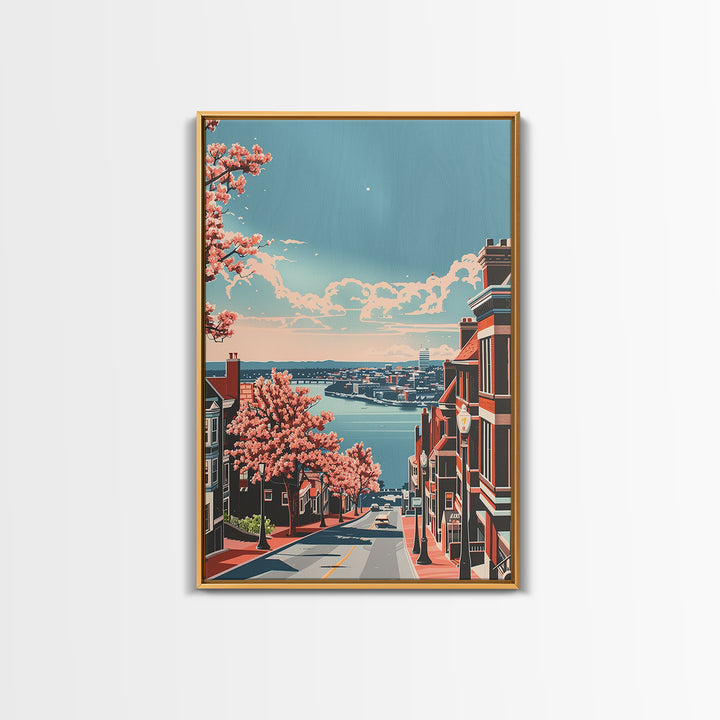 Cambridge Travel Poster, Canvas Print, Travel Wall Decor, Minimalist Poster, Modern Wall Decor, City Art Print, Living Room Wall Art