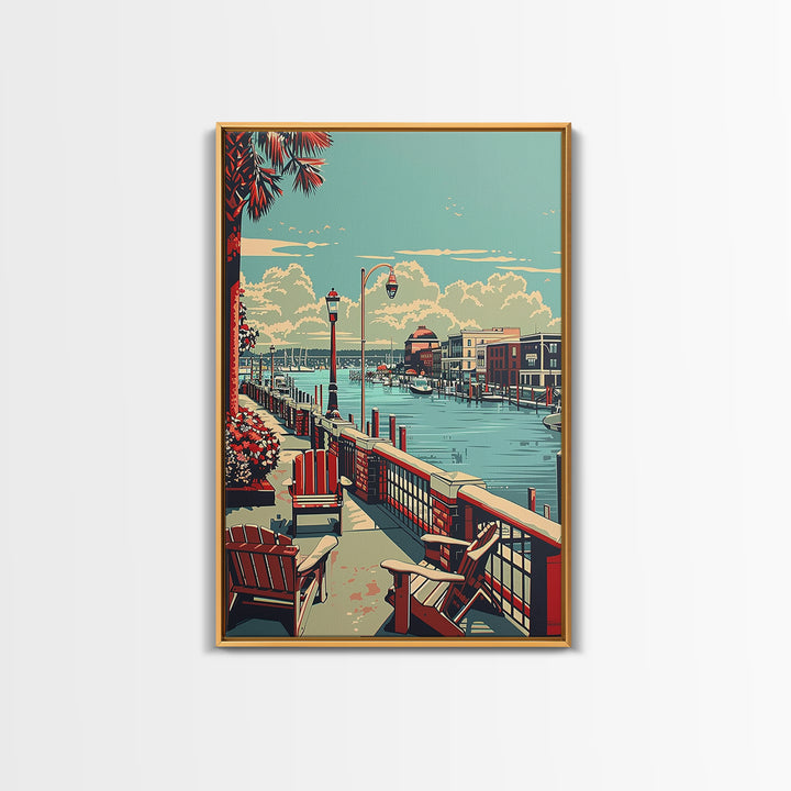 Chesapeake Travel Poster, Canvas Print, City Art Print, Travel Wall Art, Travel Prints, Colorful Wall Art, Poster Art, Landscape Art