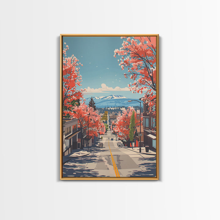 Concord Travel Poster, Framed Canvas Print, Retro Wall Art, Travel Print, Living Room Wall Art, Minimalist Poster, Home Office Decor