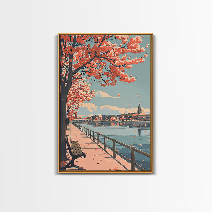 Dearborn Travel Poster, Canvas Print, Travel Wall Art, City Wall Art, Vintage Travel Art, Art Print, Travel Art Print, Landscape Art