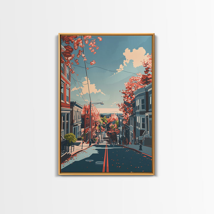 Edison Travel Poster, Framed Canvas Print, City Art Print, Travel Wall Art, Art Print, Travel Print, Travel Art Print, City Wall Art