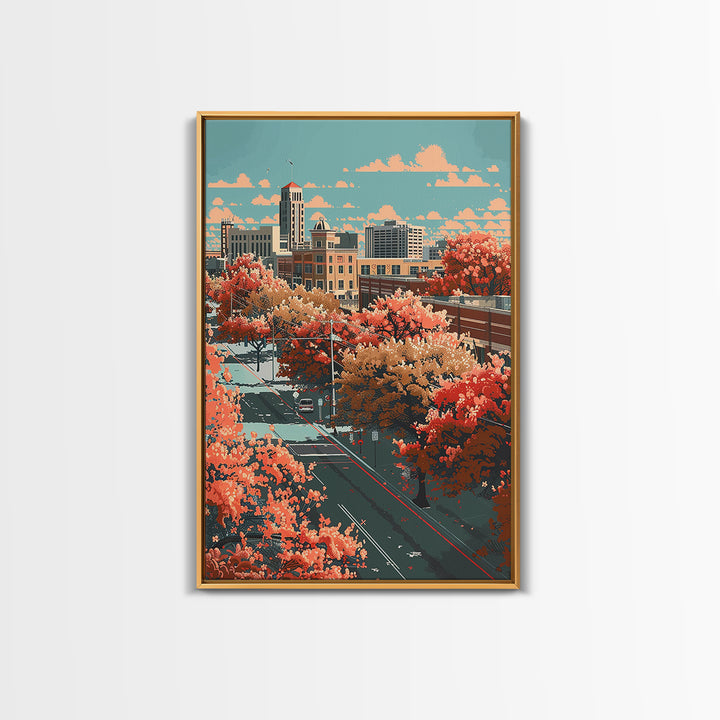 Grand Prairie Travel Poster, Canvas Print, Travel Art Print, Modern Wall Decor, Poster Print, City Art Print, Travel Decor, Wall Art