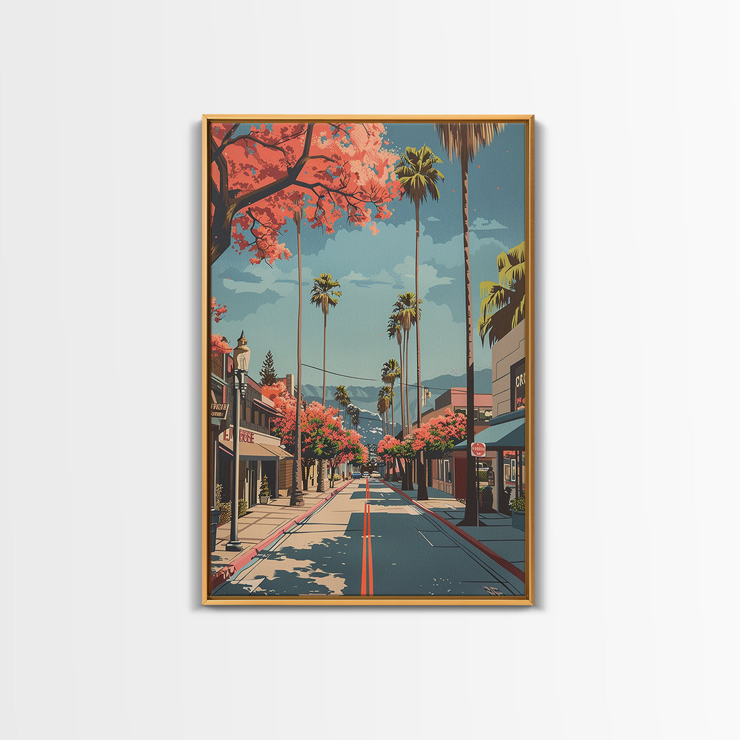 Hesperia Travel Poster, Canvas Print, Travel Wall Art, City Wall Art, Fine Art Print, Vintage Travel, Gallery Wall Set, Travel Print