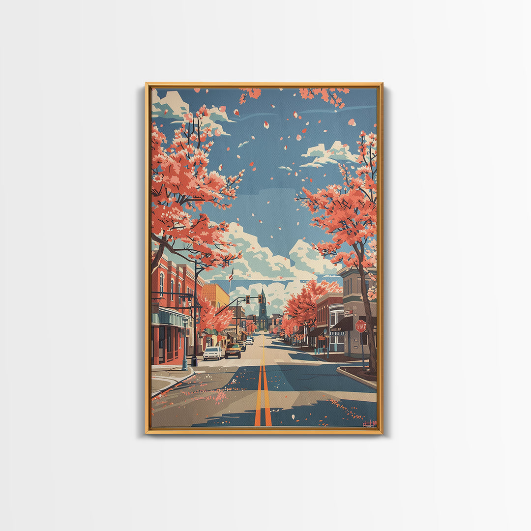 Independence Travel Poster, Framed Canvas Print, Vintage Travel Print, City Wall Art, Art Print, Wanderlust Gift, Retro Travel Print