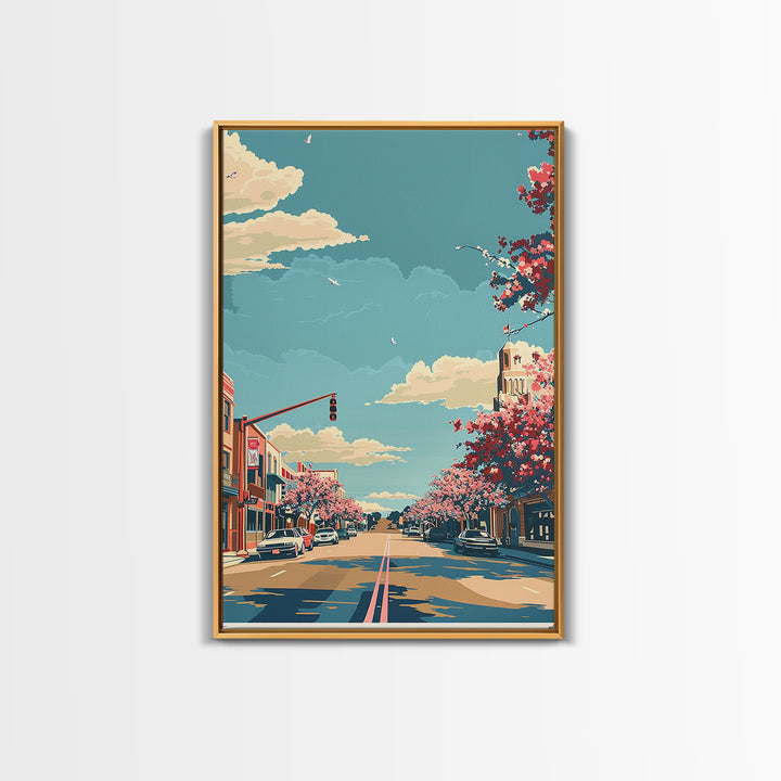 Killeen Travel Poster, Framed Canvas Print, Poster Print, Travel Wall Art, Vintage Travel Print, Mid Century Wall Art, Travel Prints