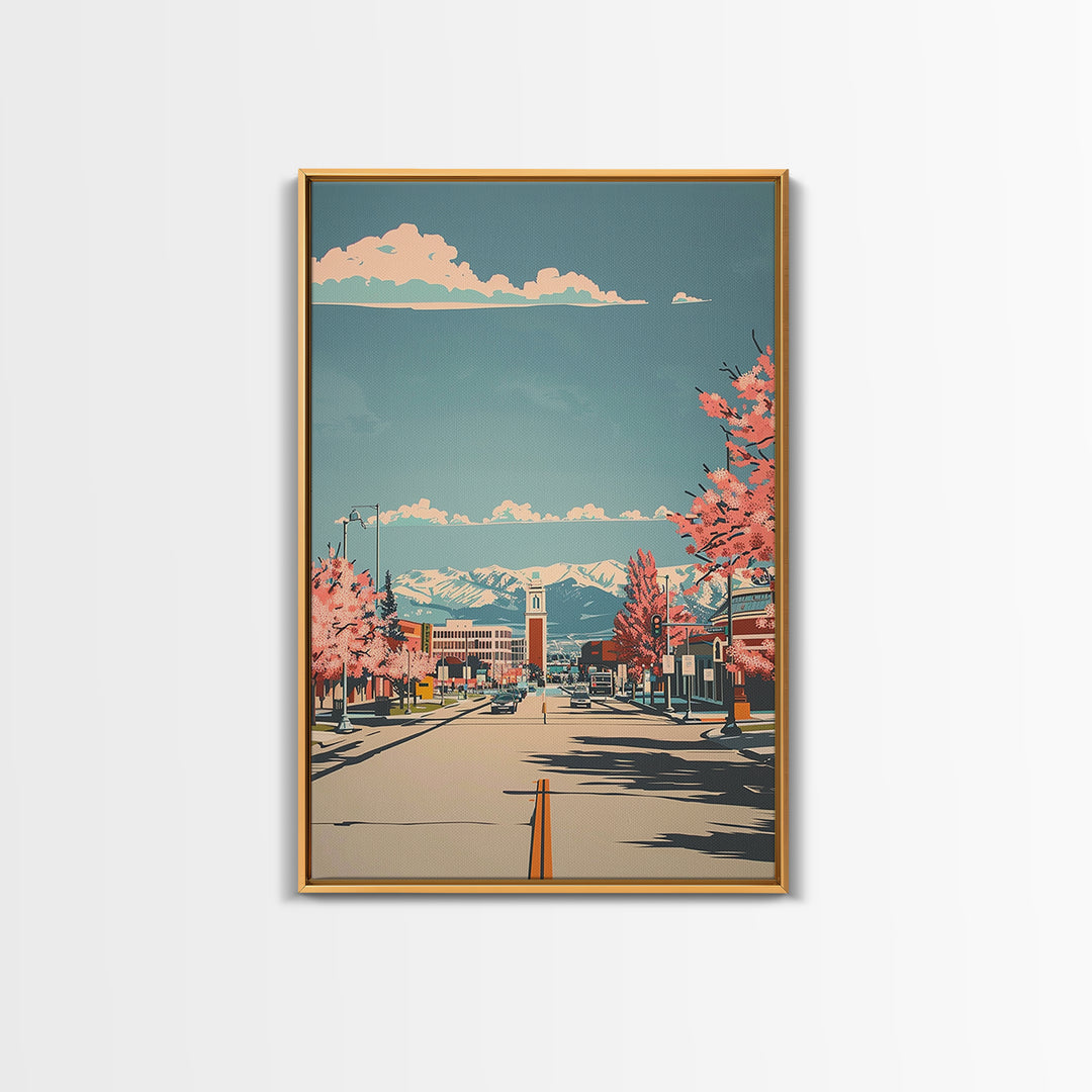 Meridian Travel Poster, Canvas Print, City Travel Poster, Travel Wall Art, Vintage City Poster, Gallery Wall Set, Retro Travel Print