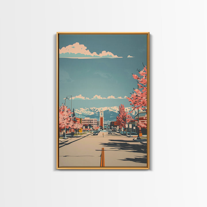 Meridian Travel Poster, Canvas Print, City Travel Poster, Travel Wall Art, Vintage City Poster, Gallery Wall Set, Retro Travel Print