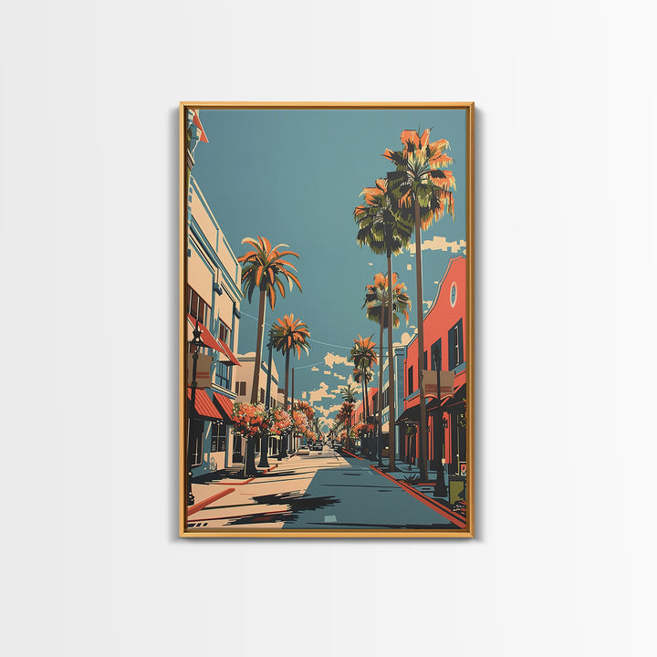 Miramar Travel Poster, Canvas Print, Travel Prints, Landscape Art, Vintage Posters, Vintage Travel Art, Wall Art, Retro Travel Print