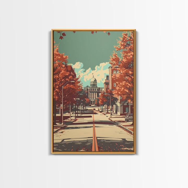 Montgomery Travel Poster, Canvas Print, City Art Print, Travel Wall Art, Vintage Travel Art, Vintage Travel Print, City Illustration