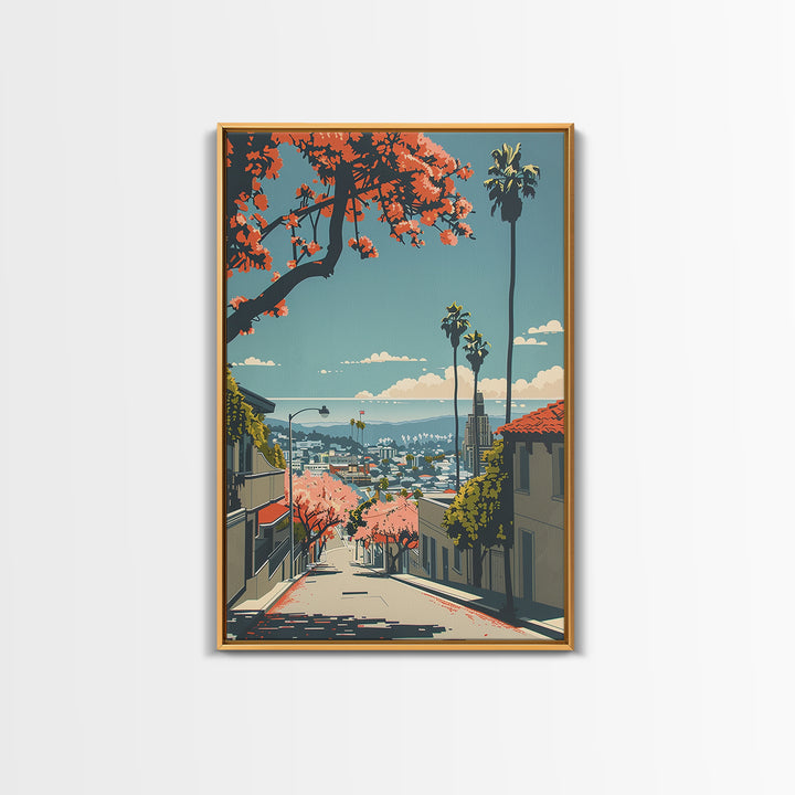 Orange Travel Poster, Canvas Print, City Travel Poster, Travel Wall Decor, Art Print, Retro Travel Poster, Poster Art, City Wall Art