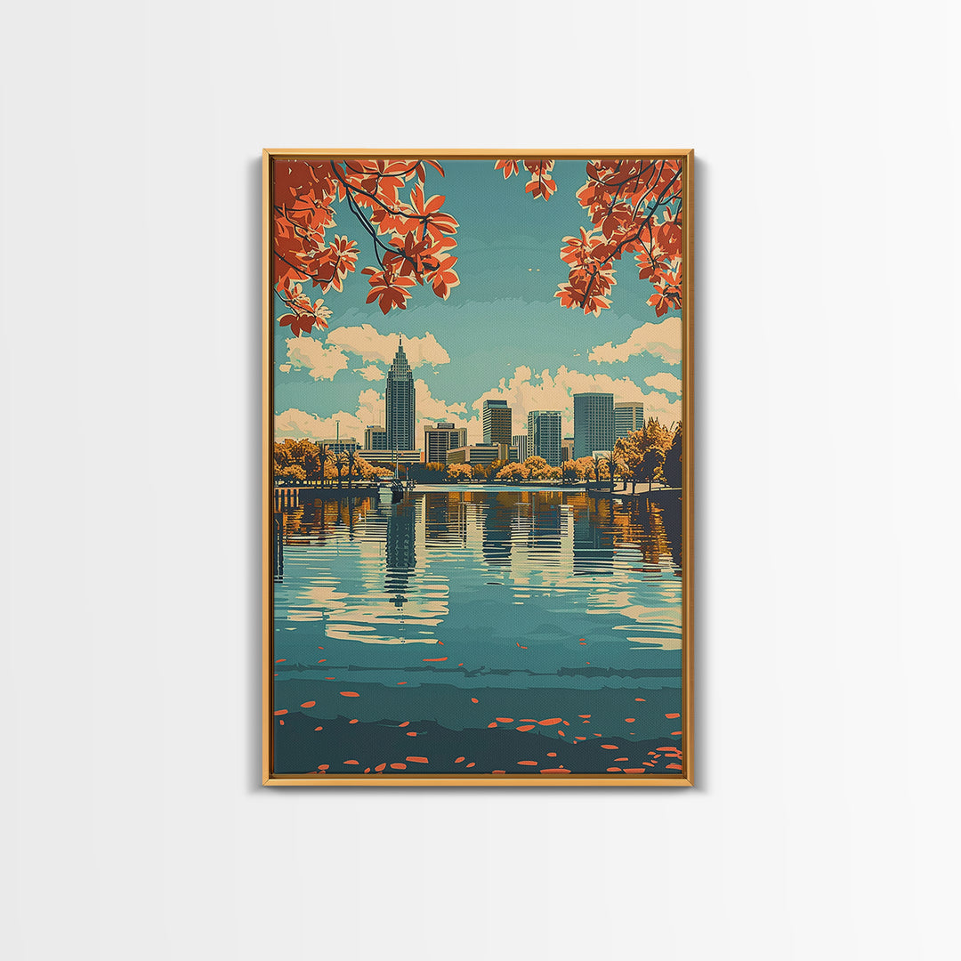 Orlando Travel Poster, Framed Canvas Print, City Travel Poster, Vintage City Poster, Travel Wall Art, Travel Posters, Vintage Poster