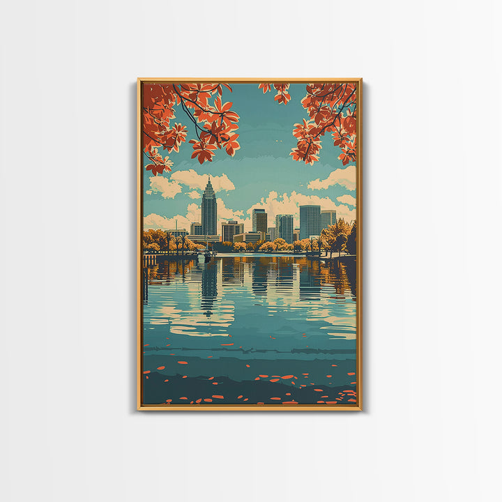 Orlando Travel Poster, Framed Canvas Print, City Travel Poster, Vintage City Poster, Travel Wall Art, Travel Posters, Vintage Poster