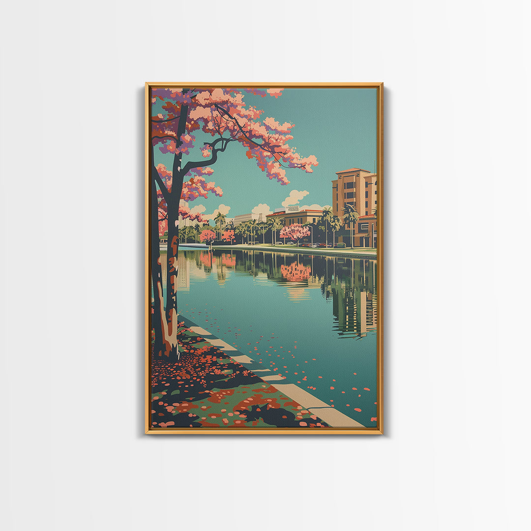 Pembroke Pines Travel Poster, Canvas Print, Travel Art Print, Modern Wall Decor, Retro Wall Art, Wall Art, Art Print, City Art Print