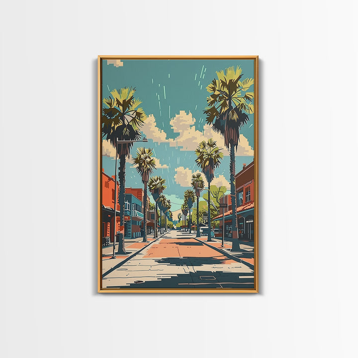 Rancho Cucamonga Travel Poster, Framed Canvas Print, Travel Wall Art, City Wall Art, Travel Art Print, Wanderlust Gift, Travel Decor
