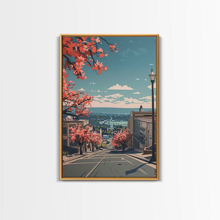 Round Rock Travel Poster, Framed Canvas Print, City Travel Poster, Travel Wall Decor, Fine Art Print, Travel Posters, City Art Print