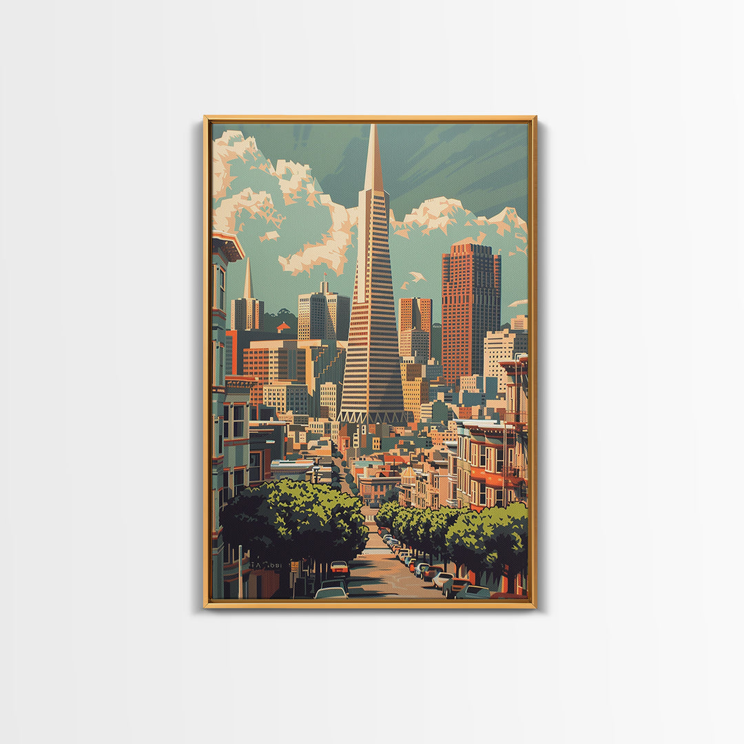San Francisco Travel Poster, Canvas Print, City Travel Poster, Vintage City Poster, Gallery Wall Set, Vintage Travel, Vintage Poster