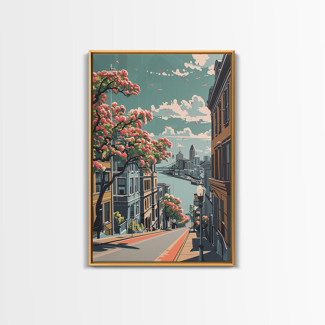 Savannah Travel Poster, Canvas Print, City Travel Poster, Vintage City Poster, Vintage Travel Print, Travel Print, City Illustration