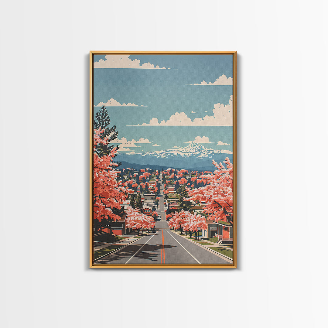 Spokane Valley Travel Poster, Canvas Print, City Travel Poster, Vintage City Poster, Minimalist Poster, Travel Print, Travel Posters