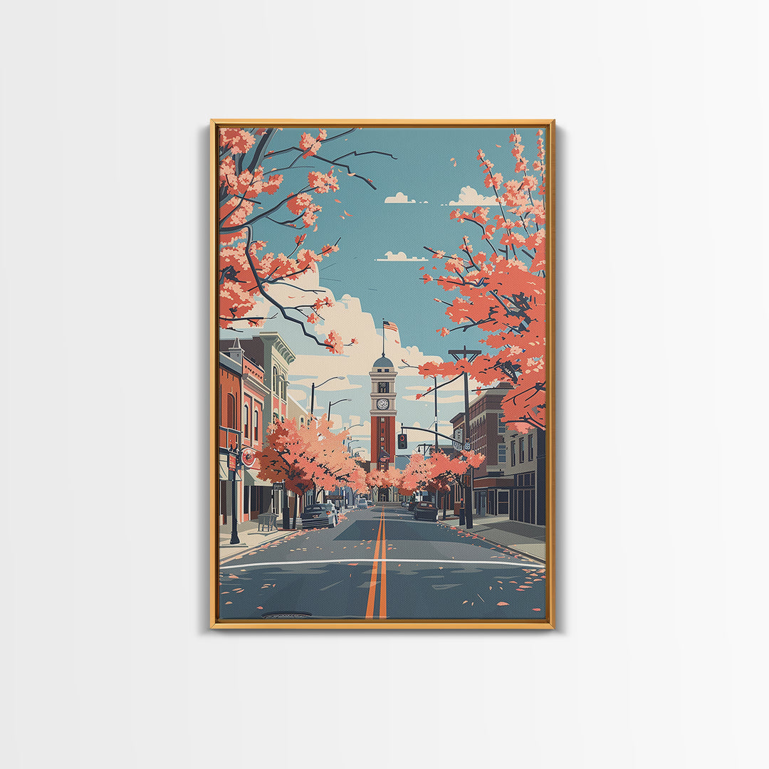 Springfield Travel Poster, Framed Canvas Print, City Travel Poster, Travel Wall Art, Gallery Wall Set, City Art Print, Travel Prints