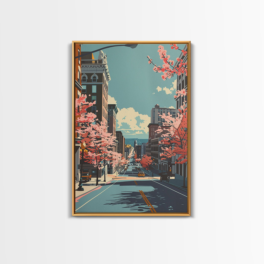 Syracuse Travel Poster, Canvas Print, City Travel Poster, Travel Wall Art, Watercolor Cityscape, Landscape Art, Living Room Wall Art