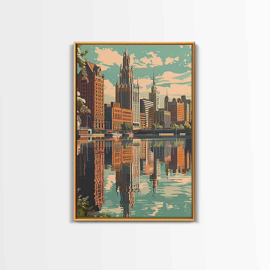 Toledo Travel Poster, Canvas Print, Travel Wall Decor, Minimalist Poster, City Illustration, Fine Art Print, Wall Art, City Wall Art