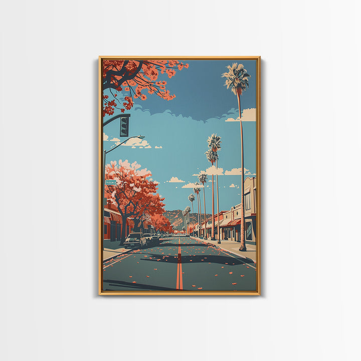 Victorville Travel Poster, Framed Canvas Print, Retro Travel Poster, City Wall Art, Vintage Poster, Retro Travel Print, Travel Print