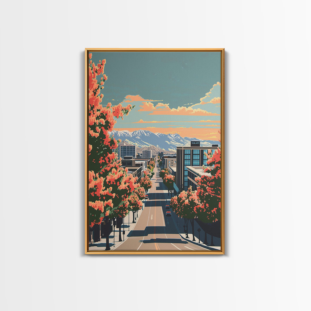 West Valley City Travel Poster, Canvas Print, City Travel Poster, Travel Wall Decor, Landscape Art, Travel Prints, Modern Wall Decor