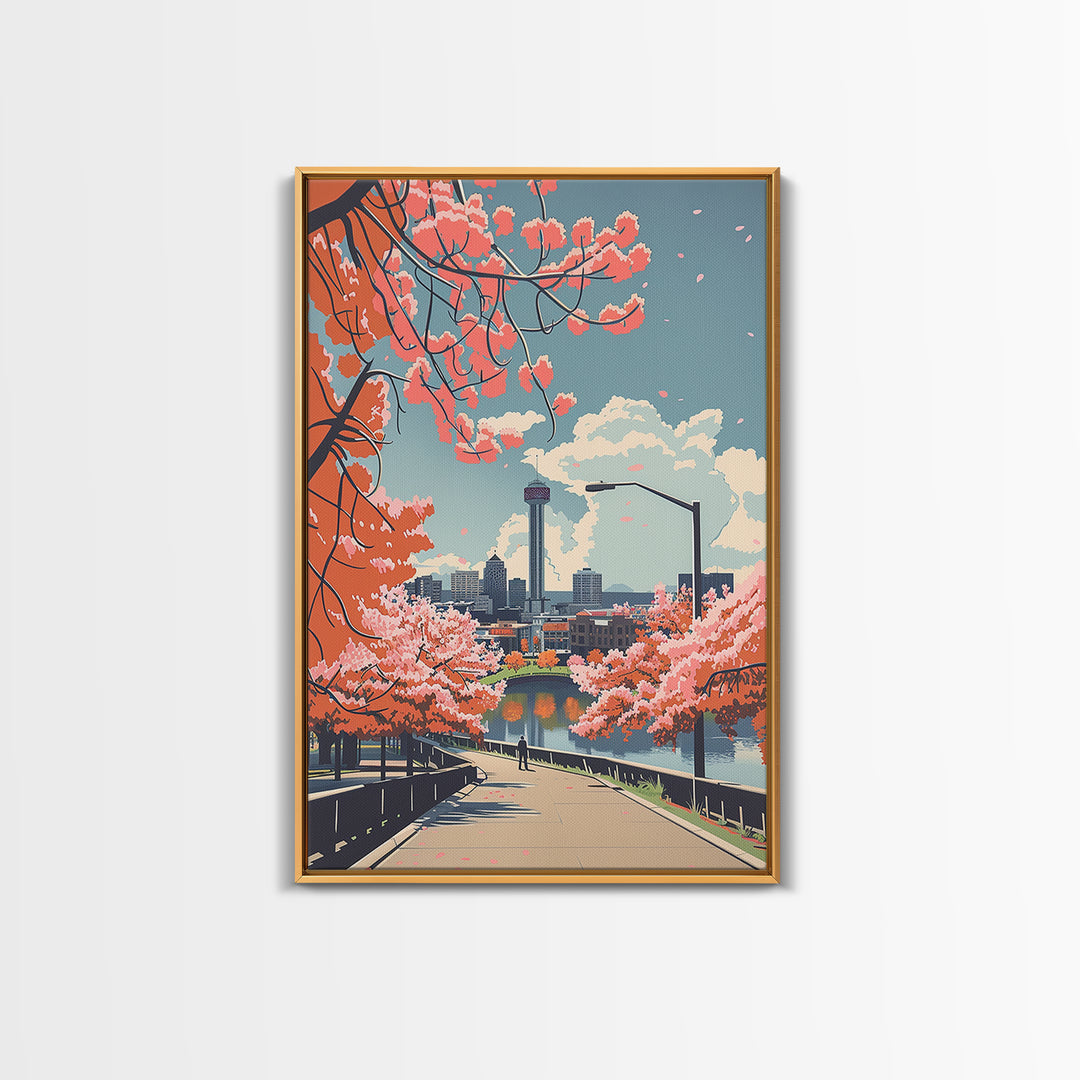 Wichita Falls Travel Poster, Canvas Print, Retro Travel Poster, City Wall Art, Vintage Travel Print, City Illustration, Poster Print
