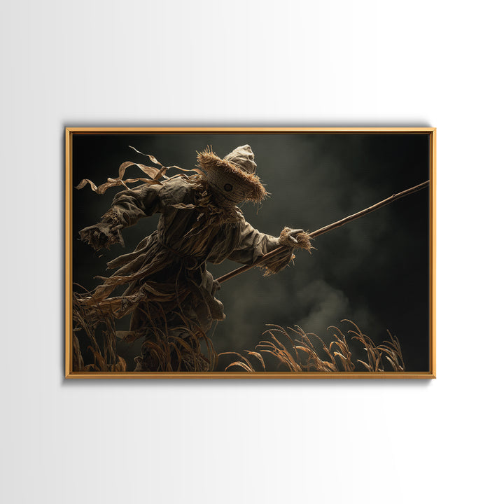 The Living Scarecrow, Baroque Witchcraft Art, Landscape Wall Art, Dark Fantasy Wall Art, Canvas Print, Halloween Wall Art