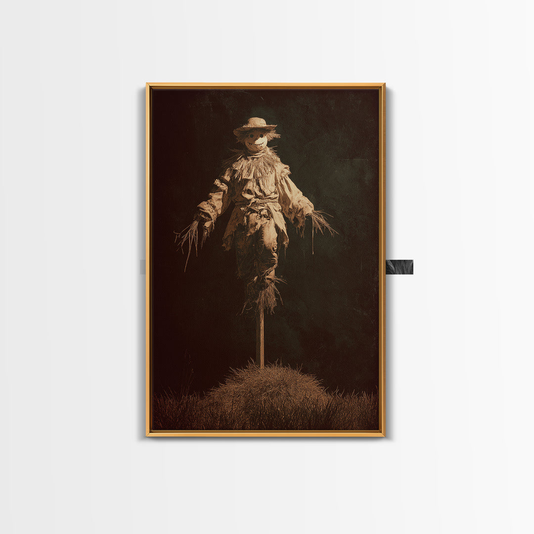 The Living Scarecrow, Decadent Gothic Art, Vertical Wall Art, Macabre Wall Art, Canvas Print, Halloween Wall Art, Statement Wall Art