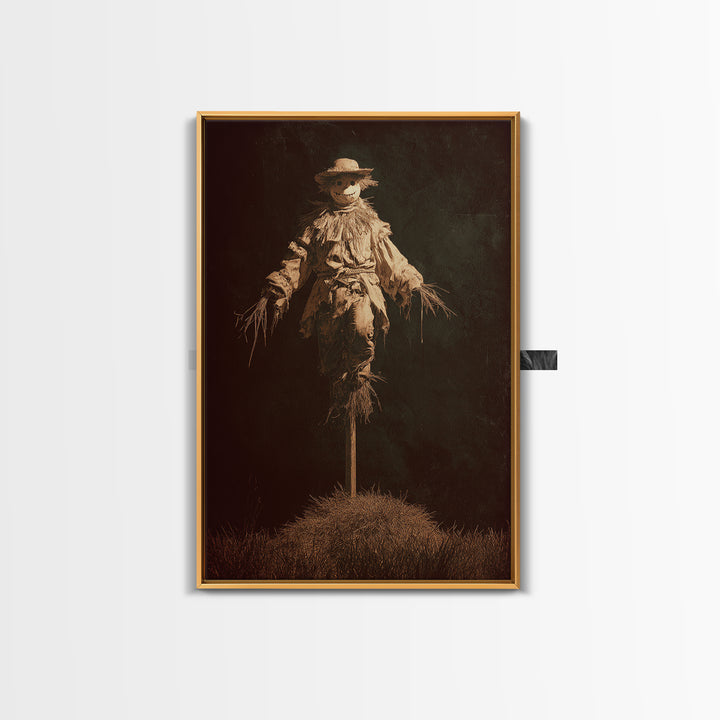 The Living Scarecrow, Decadent Gothic Art, Vertical Wall Art, Macabre Wall Art, Canvas Print, Halloween Wall Art, Statement Wall Art