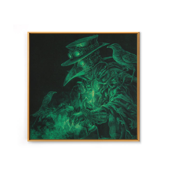 The Plague Doctor, Biomechanical Horror Art, Square Wall Art, Dark Halloween Decor, Canvas Print, Halloween Wall Art, Gothic Home Decor