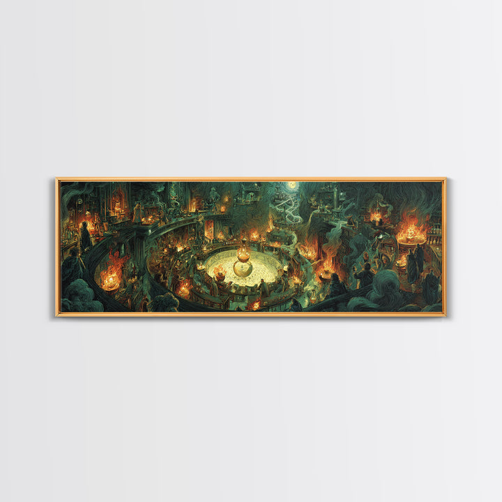 The Mad Alchemist, Apocalyptic Romantic Art, Extra Wide Wall Art, Dark Fantasy Wall Art, Canvas Print, Halloween Wall Art, Halloween Decor