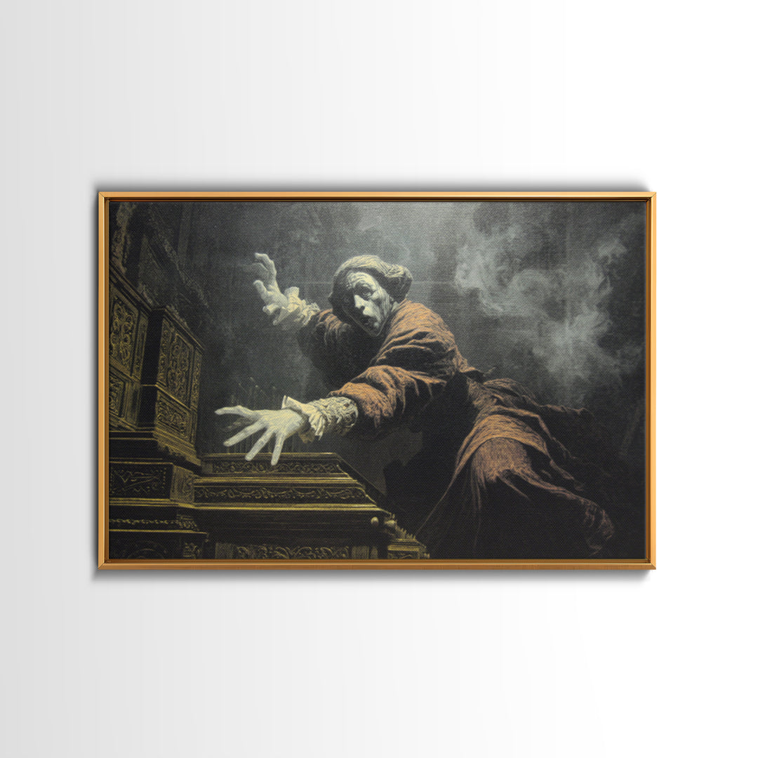 The Phantom Organist, Symbolist Gothic Landscape, Landscape Wall Art, Macabre Wall Art, Canvas Print, Halloween Wall Art