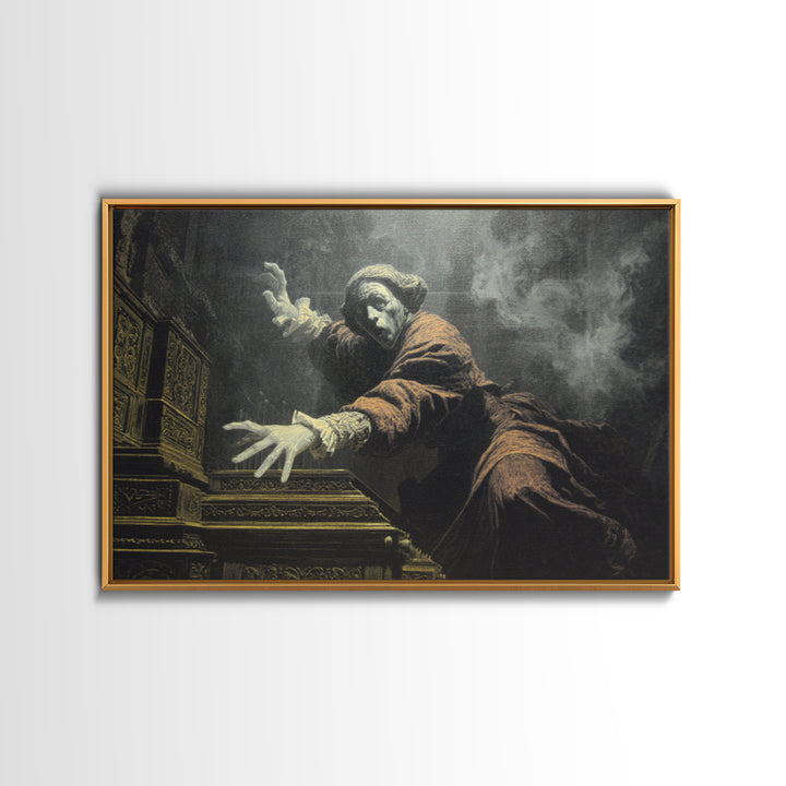 The Phantom Organist, Symbolist Gothic Landscape, Landscape Wall Art, Macabre Wall Art, Canvas Print, Halloween Wall Art