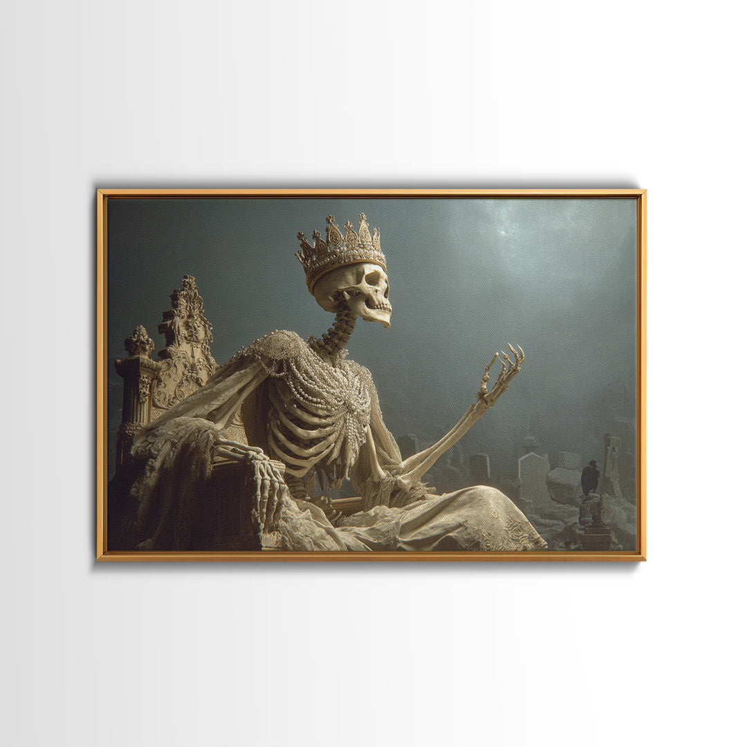 The Bone Queen, Romantic Gothic Landscape, Landscape Wall Art, Gothic Horror Wall Art, Canvas Print, Halloween Wall Art