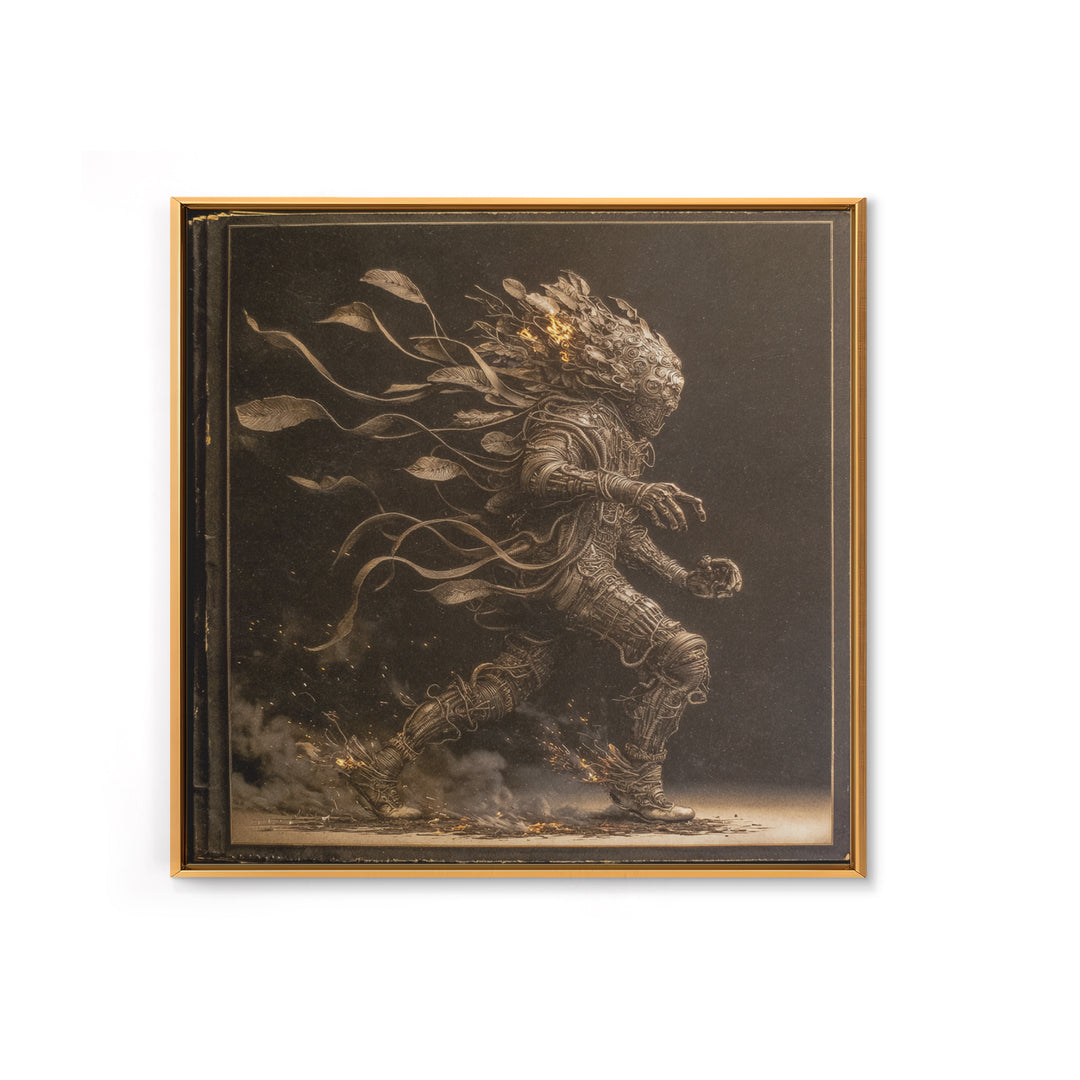 The Candlewax Man, Biomechanical Horror Art, Square Wall Art, Macabre Wall Art, Canvas Print, Halloween Wall Art, Halloween Decor