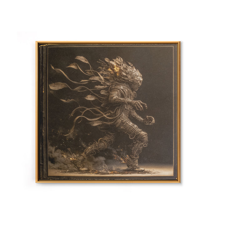 The Candlewax Man, Biomechanical Horror Art, Square Wall Art, Macabre Wall Art, Canvas Print, Halloween Wall Art, Halloween Decor
