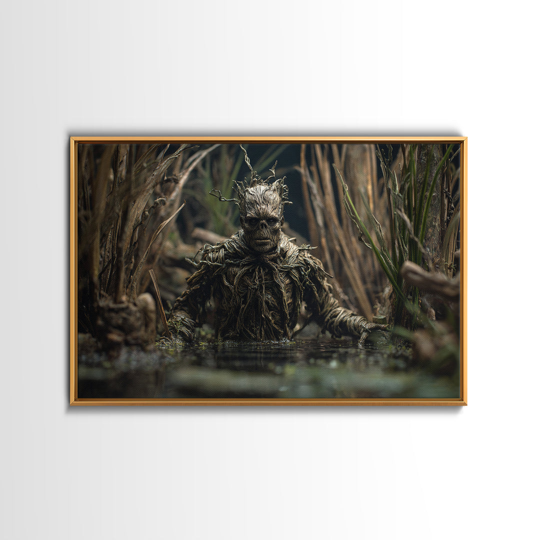 The Bog Mummy, Baroque Witchcraft Art, Landscape Wall Art, Dark Fantasy Wall Art, Canvas Print, Halloween Wall Art, Halloween Decor