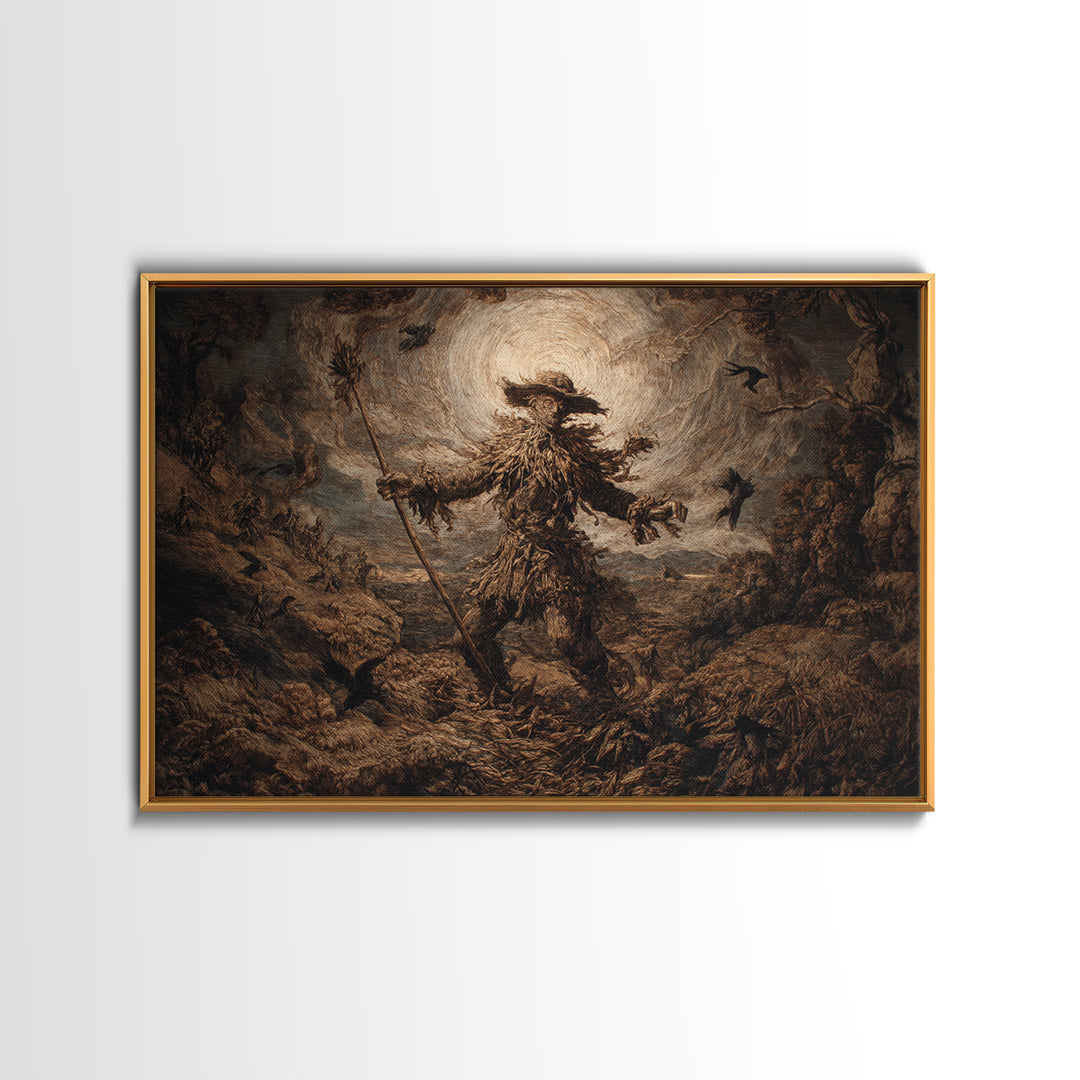 The Harvest Demon, Baroque Witchcraft Art, Landscape Wall Art, Gothic Horror Wall Art, Canvas Print, Halloween Wall Art, Halloween Decor