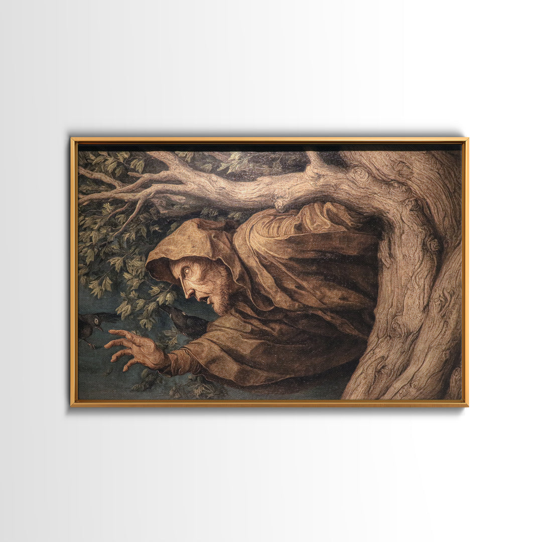 The Hollow-Tree Monster, Danse Macabre Art, Landscape Wall Art, Dark Halloween Decor, Canvas Print, Halloween Wall Art